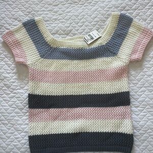 Tilly's Blue and Cream Knit Sweater